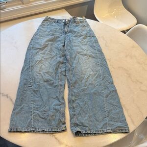 Zara Light Blue Flare & Wide Leg Jeans